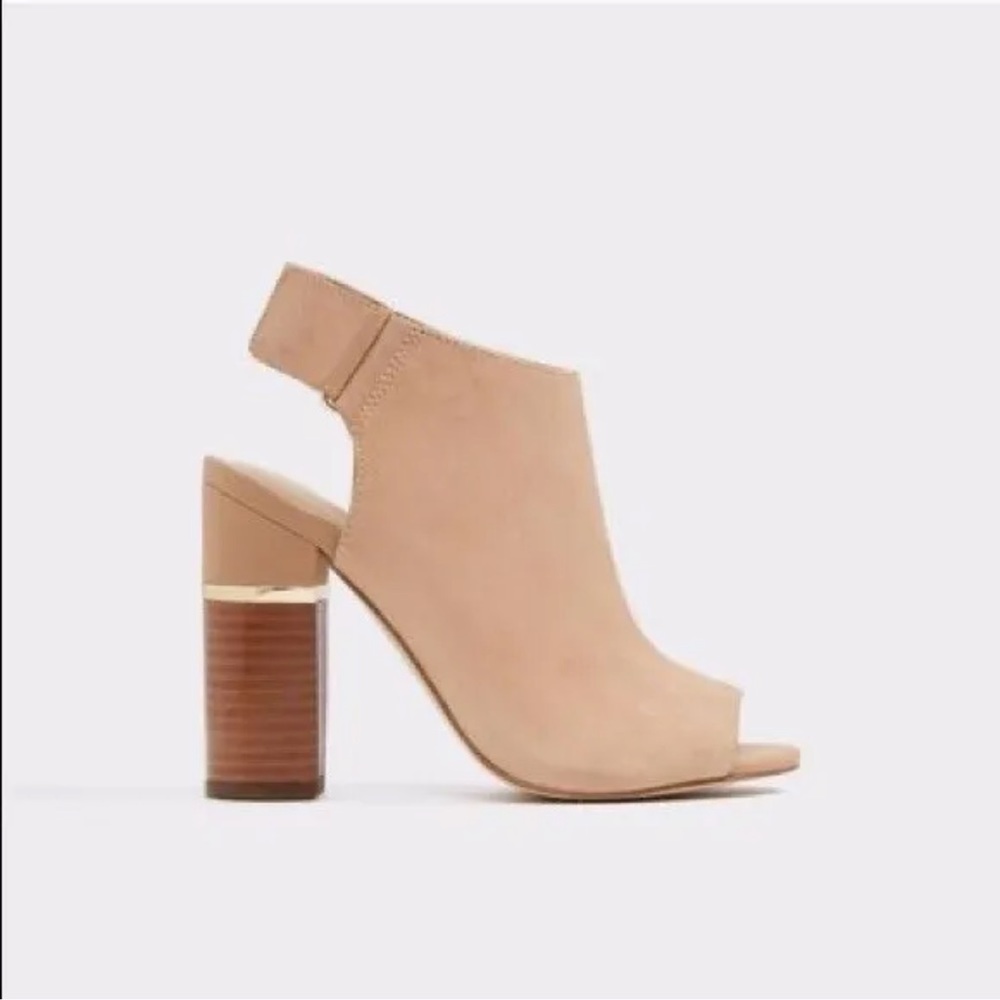 ALDO WOMEN’S ‘ARESSA’ Block Heel Shootie Suede NWOB Size 9